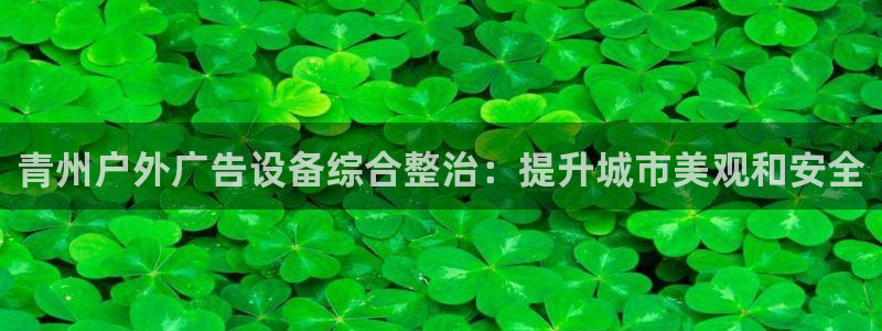 杏宇官方平台官网：青州户外广告设备综合整治：提升城市美观和安全