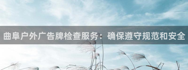 杏宇平台注册地址在哪里：曲阜户外广告牌检查服务：确保遵守规范和安全