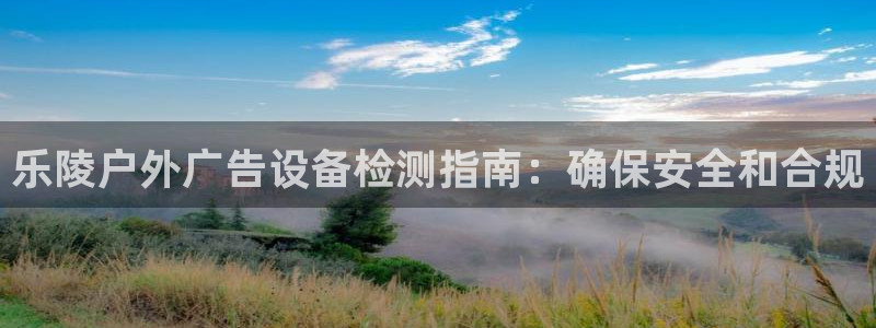 杏宇平台测速链接：乐陵户外广告设备检测指南：确保安全和合规
