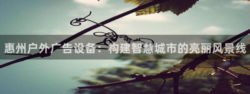 杏宇平台代理：惠州户外广告设备：构建智慧城市的亮丽风景线