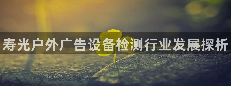 杏宇平台代理多少钱一次：寿光户外广告设备检测行业发展探析