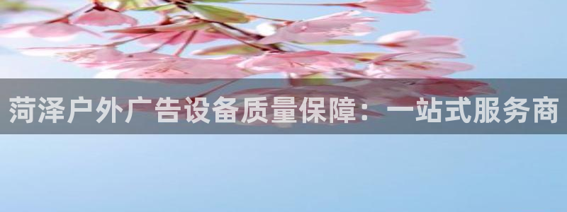 杏宇平台登录步骤图：菏泽户外广告设备质量