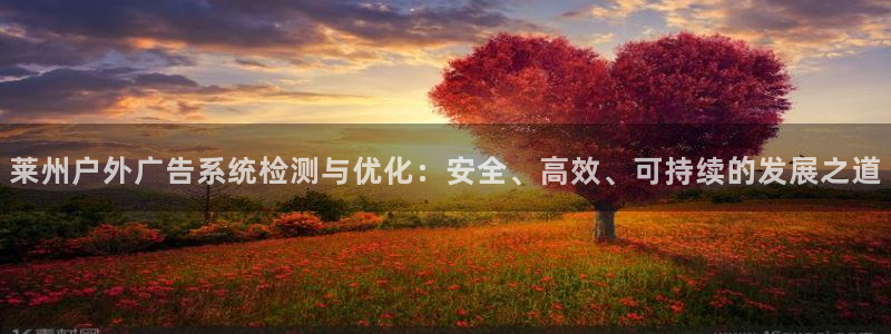 杏宇平台是什么：莱州户外广告系统检测与优化：安全、高效、可持续的发展之道