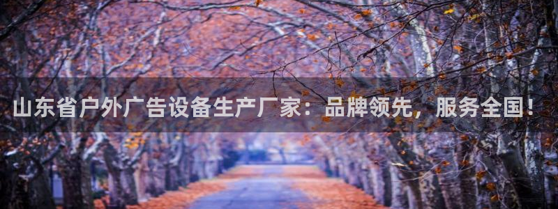 杏宇平台主管：山东省户外广告设备生产厂家